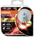 2x H7 OSRAM NIGHT BREAKER 200 (2024 Edition) bis zu 200% mehr Licht