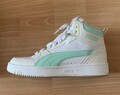 Puma Rebound Joy High Top Sneaker Sportschuh Gr. 39 UK6 Weiß Neuwertig