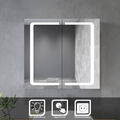 Spiegelschrank LED Badezimmerspiegel mit Beleuchtung Badschrank 2 Spiegeltüren