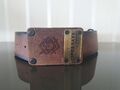 CIPO&BAXX Gürtel Herren Gr. 105 Leder braun Schließe mit Leder +Logo