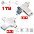 1TB 4in1 USB 3.0 Flash Drive Speicherstick für iPhone Samsung Android Type-C PC