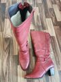 RIEKER Stiefel Langschaft Weitschaft rot weinrot bordeaux gefüttert warm 41