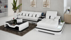 Ecksofa Stoff LForm Bettfunktion Couch Design Polster Textil Leder Eck Modern