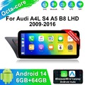 Android 14 10.25" IPS Autoradio Car Stereo Für Audi A4 A5 Carplay 64GB DAB GPS 