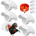 Chicken Feeder Poultry Port PP-Hühnerfutterautomat Für Schwerkraftfütterung NEU