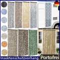 Flauschvorhang Chenille Insektenschutz Türvorhang 185/200/220cm hoch