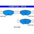 1x ORIGINAL® Ate 13.0460-7132.2 Bremsbelagsatz, Scheibenbremse Vorne, exkl.