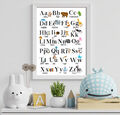 ABC Lernen A4, ABC Poster,Alphabet,Schultüte,Kinderzimmer Einschulung,abc Bild