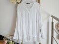 XXL 46 48 Ulla Popken Tunika Bluse Shirt Hemd weiß Spitze 