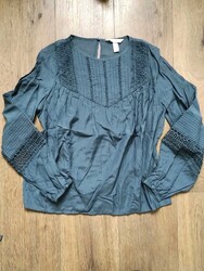 Blaue Dünne Bluse Von H&M Gr 34