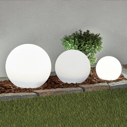 Lindby 3er-Set LED-Solarlampen Solarleuchten Gartenlampe Leuchte Lago Kugeln