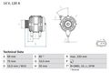 BOSCH Lichtmaschine Generator Lima 0 986 041 810 +39.26€ Pfand für BMW 5er E39