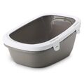 (B-WARE) Katzentoilette Katzenklo Schalentoilette SIMBA mit hohem Rand + Sieb