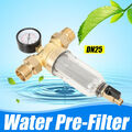 Wasserfilter Rückspülfilter mit Manometer Feinfilter 1" DN25 Filter 60μm