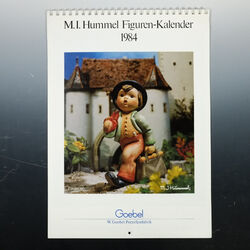 Goebel Hummel Figuren Fotokalender 1984 von Leo Schneiderhahl  Motiv "Wanderbub"