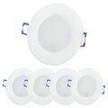 5x LED Einbaustrahler Dimmbar 230V – Flach Einbau Spots IP44 Bad Deckenstrahler 