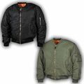 US Pilotenjacke MA1 von MFH Army Bomberjacke Flieger Jacket schwarz oliv