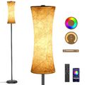Stehlampe Wohnzimmer LED Stehleuchte Standleuchte Leselampe Leinen Lampenschirm