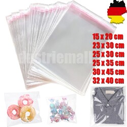 Folienbeutel Selbstklebend Hochglanz Beutel PP Folie Poly Tüten Klar Transparent
