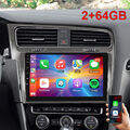 10 Android 13 Autoradio mit Carplay GPS Navi Wifi 2+64GB für Golf 7 2013-2017