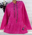 ITALY Sweatshirt Shirt Pullover Tunika Hoodie Bluse Cord Look Pink XXL 46 48 50