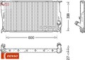 DENSO DRM05003 Kühler für Motorkühlung Motorkühler Autokühler Kühler 