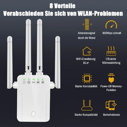 1200Mbps WLAN Repeater Router Range Wifi Signal Verstärker Access Point Booster