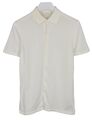 Suitsupply Cotton Silk T-Shirt Herren M Geknöpft Polo Kragen Über Weiß