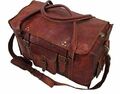 Herren Vintage Leder Reisetasche Duffle Bag Sporttasche Wochenendreisetasche
