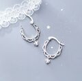 Creolen Kugeln Design Sterlingsilber 925 Damen Ohrringe Zirkonia Ohrhänger
