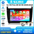 64G Android 14 Autoradio für VW Polo 6R 6C V 2014-2018 Carplay DAB+ Kam GPS Nav