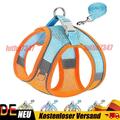Katzengeschirr Hundegeschirr mit Leine Welpengeschirr Reflektierend Mesh Weste.