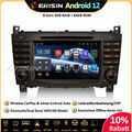 DAB+CarPlay Android 12 Autoradio GPS BT Navi Mercedes CLC/CLK/C Klasse W203 W209