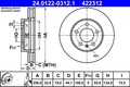 2x Ate 24.0122-0312.1 Bremsscheibe für AUDI SEAT SKODA VW Bremsanlage vorne 24.0