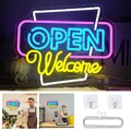LED Leuchtreklame Neon Schild Neonlicht Leuchtschrift Bar Party “Open Welcome”