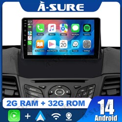 2G+32G Android 14 Autoradio GPS Apple CarPlay Für Ford Fiesta MK6 VI 2009-2014