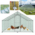 Hühnerstall Freilaufgehege Kleintierstall Hühnerhaus Gehege mit PE dach 3x6x2m