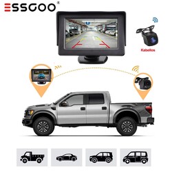 Rückfahrkamera Einparkhilfe Auto 120°mit 4.3''LCD Monitor Nachtsicht KFZ Bus LKW