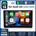 4G Autoradio Für AUDI A4 2000-2009 S4 RS4 GPS Navi Android 13 BT RDS DAB 4+64GB