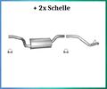 Endtopf mit Endrohr für  Ford Focus II Turnier 1.4 1.6 Auspuff Schelle
