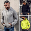 Kapuzenpullover Hoodie Sweatshirt Pullover Basic Classic Herren BOLF Unifarben