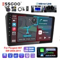9 Zoll Autoradio DAB+ Carplay Android 13 2+64G GPS NAV Cam Für Peugeot 407 04-11