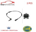 ABS SENSOR DREHZAHLFÜHLER PAAR VORNE HELLA 6PU 012 806-941 2PCS P NEU