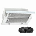 Umluft Enbau Dunstabzugshaube Flachschirmhaube Dunstabzug ausziebar, 60 cm, weiß