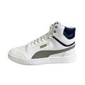 Puma Shuffle Mid weiß/grau/blau/gold Herren-Sneaker im Basketball Look 380748-15