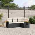 Gartenmöbel Sofa Garnitur Lounge Sitzgruppe 5-tlg. Beige Poly Rattan
