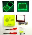 Im Dunkeln leuchten Klare gelbe Hülle Rote Linse Für Game Boy Advance SP GBA SP
