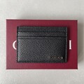 GUCCI Value Kartenetui aus schwarzem Leder