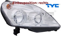 TYC 20-11651-05-2 Hauptscheinwerfer rechts Scheinwerfer Frontscheinwerfer 