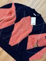 Neu Esprit Damen Flauschiger Wolle Mix Karo  Pullover Gr. M